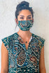 Maschera reversibile in seta "Ikat Paisley".